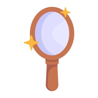 Aynalı vektör illüstrasyon tasarımı olan büyüteç