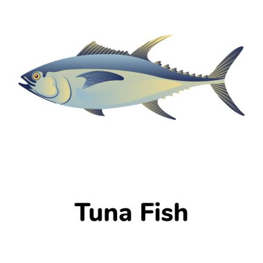 Balık ikonu. vektör illüstrasyonu  