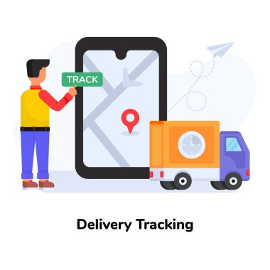 Teslimat. vektör illüstrasyonu