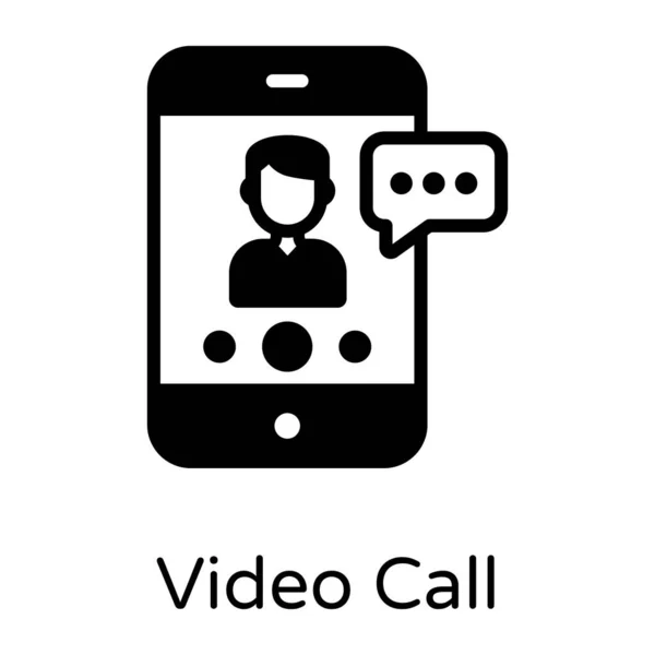 Video Call Cartoon Vector Illustratie — Stockvector