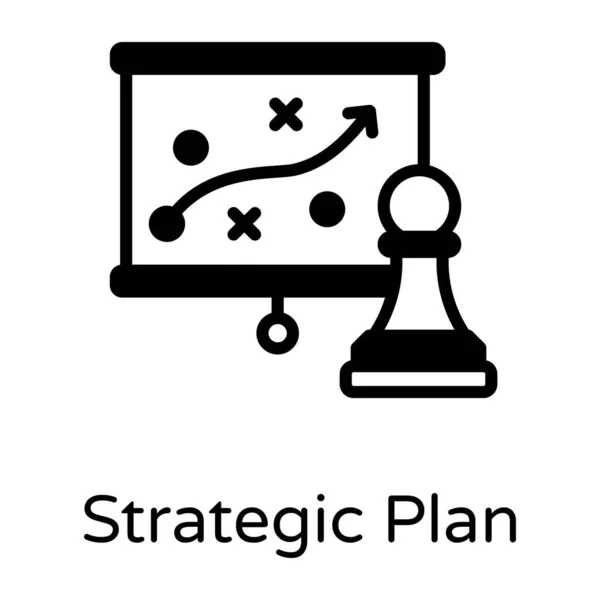 Strategic Plan Cartoon Vector Illustration — Stock Vector