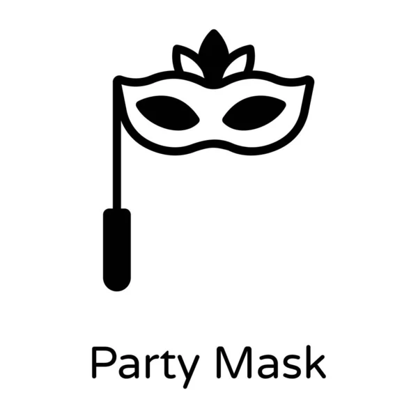 Icono Máscara Partido Vector Ilustración — Vector de stock