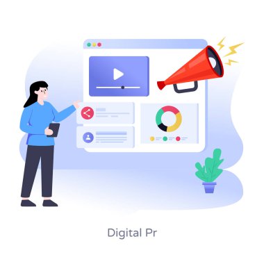 düz tasarım pazarlama ve tanıtım simgeleri.