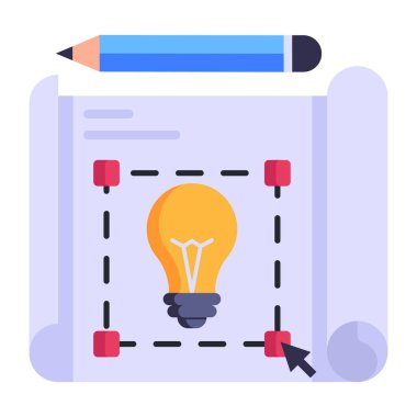 Kalem. Web simgesi basit illüstrasyon