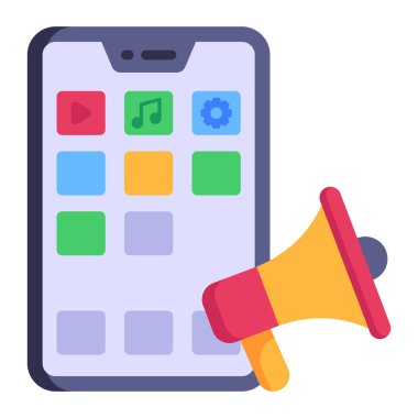 Cep telefonu. Web simgesi basit tasarım