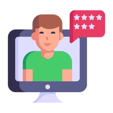 Akıllı telefonu ve yıldız simgesi olan bir adam.