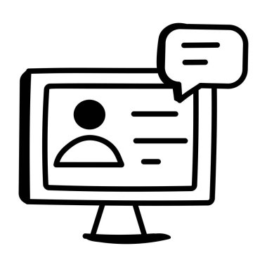 Konuşma balonu vektör çizimi ile sohbet iletisi