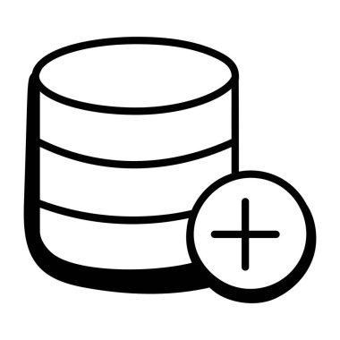 veritabanı. Web simgesi basit illüstrasyon 