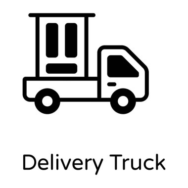 dağıtım kamyonu vektör simgesi
