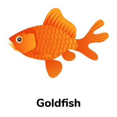 Balık ikonu. vektör illüstrasyonu  