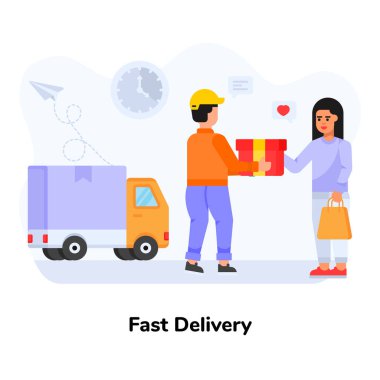 Teslimat kavramı vektör çizim