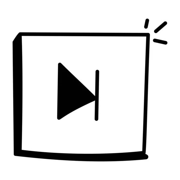 Icono Del Reproductor Vídeo Vector Ilustración — Vector de stock