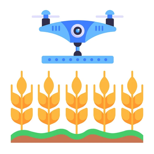 Drone Ícone Vetor Plano — Vetor de Stock