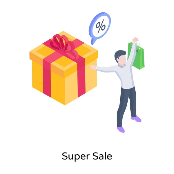 Super Sale Web Icon Simple Illustration — Stock Vector