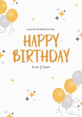 İyi ki doğdun, vektör illüstrasyonu