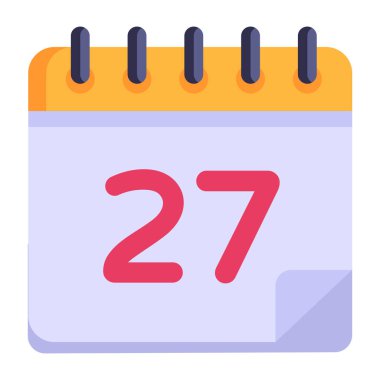 Takvim. Web simgesi basit illüstrasyon 