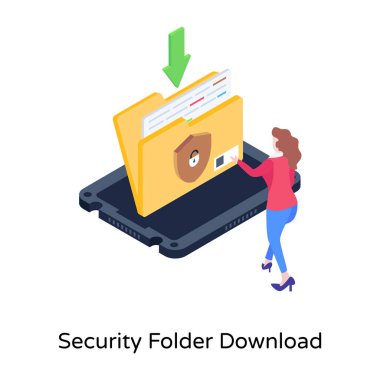 Çevrimiçi ödeme konseptinin izometrik vektör çizimi