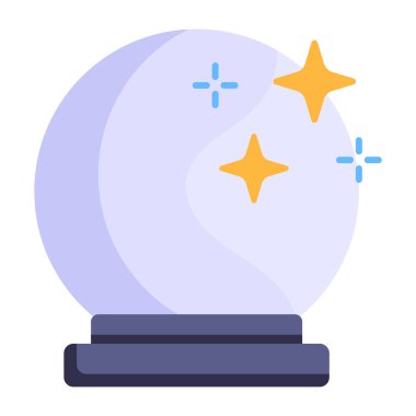 Sihirli yıldız ikonu. Web tasarımı için ödül topu vektör simgelerinin basit çizimi