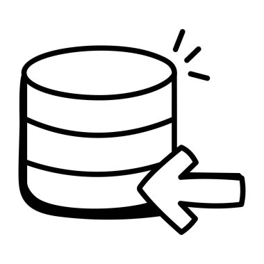 veritabanı. Web simgesi basit illüstrasyon  