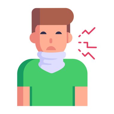 Yüz maskeli adam vektör çizimi