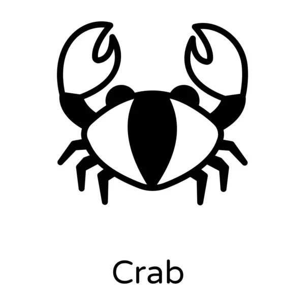 Crab Icon Vector Illustration — Stock Vector