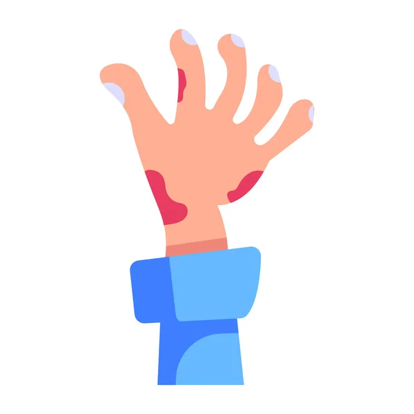 Mano Con Las Manos Levantadas Icono Aislado Vector Ilustración Diseño — Vector de stock