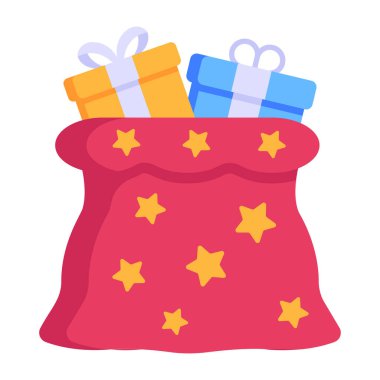 Yay ve kurdele vektör illüstrasyonlu Noel hediyesi kutusu