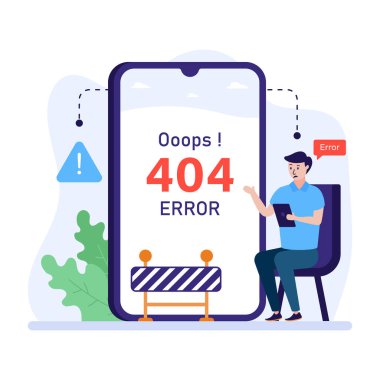 arka plan vektör illüstrasyonunda akıllı telefonu ve cep telefonu olan adam