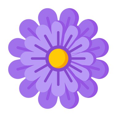 Çiçek. renk web simgesi, basit vektör illüstrasyonu