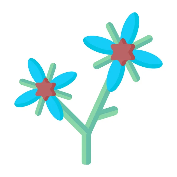 Blume Symbol Auf Weißem Hintergrund Vektorillustration — Stockvektor