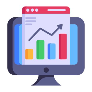 Analizler. Web simgesi basit illüstrasyon 