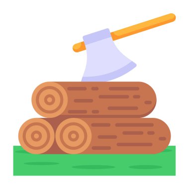 Tahta testereli ikon vektör çizimi