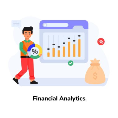 Simge tasarımı ile finansal büyüme kavramı, vektör illüstrasyonu 10 eps graphic.