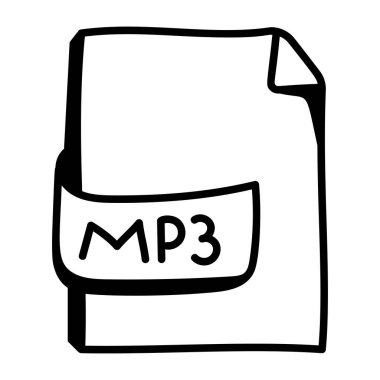 Bir dosya biçimi simgesinin vektör çizimi