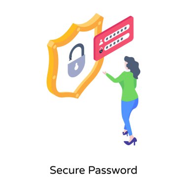 Kredi kartı ve asma kilidi olan bir adam..