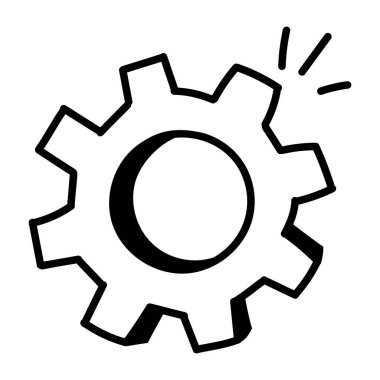 dişli simgesi vektör illüstrasyonu