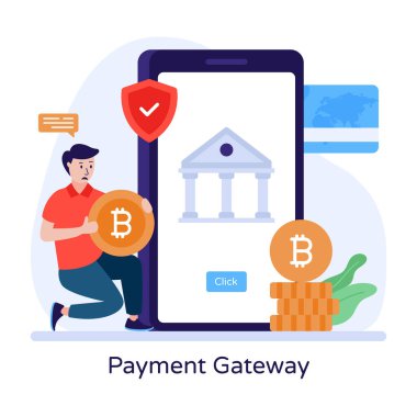 Şifreleme para birimi simgesi, bitcoin vektör illüstrasyonu