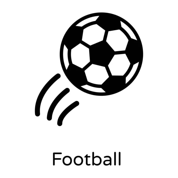 Icono Del Vector Fútbol Ilustración Simple Moderna — Vector de stock