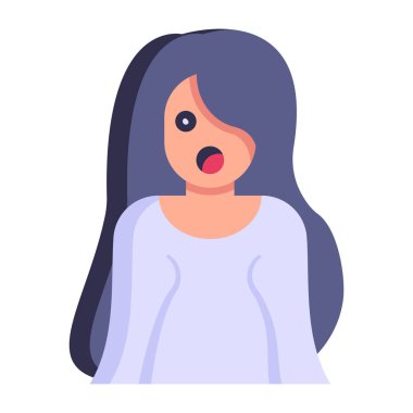 Yüz maskeli kadın vektör çizimi