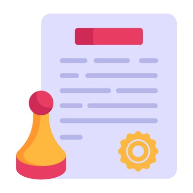 Sözleşme. Web simgesi basit illüstrasyon