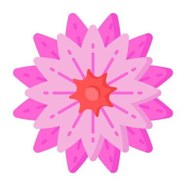 Çiçek. Web simgesi basit illüstrasyon