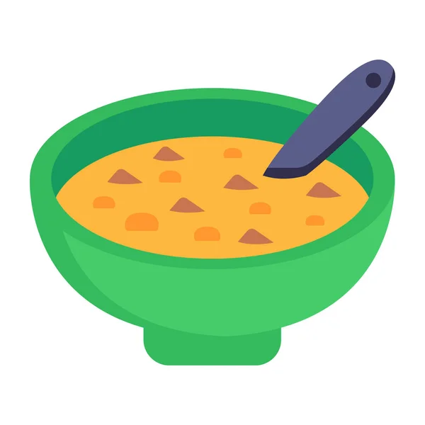 一碗柠檬罗勒汤 — 图库矢量图片