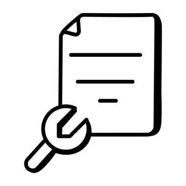 Belge. Web simgesi basit illüstrasyon