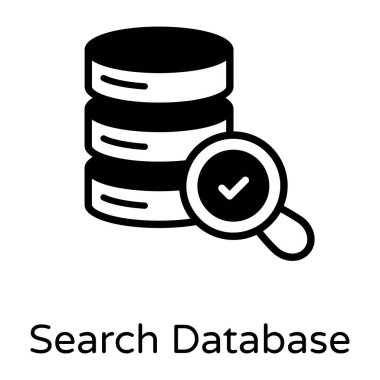 veritabanı. Web simgesi basit illüstrasyon 