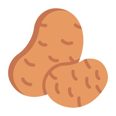 Tek bir patates çizgi filminin vektör çizimi