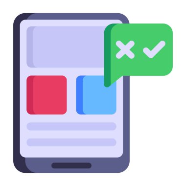 Akıllı telefon. Web simgesi basit illüstrasyon