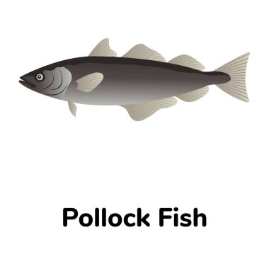 Balık ikonu. vektör illüstrasyonu  