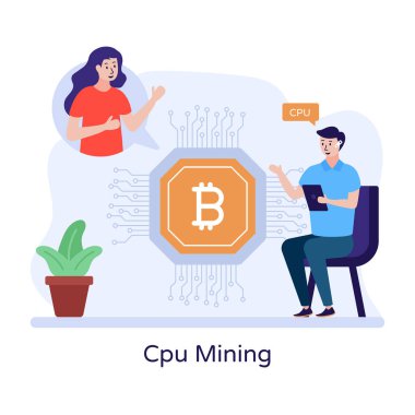 Şifreleme para birimi simgesi, bitcoin vektör illüstrasyonu