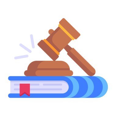 Hukuk ve adalet kavramı vektör illüstrasyonu