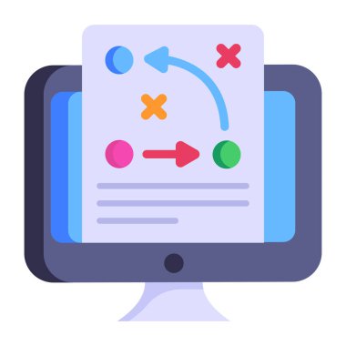 Bilgisayar. Web simgesi basit illüstrasyon